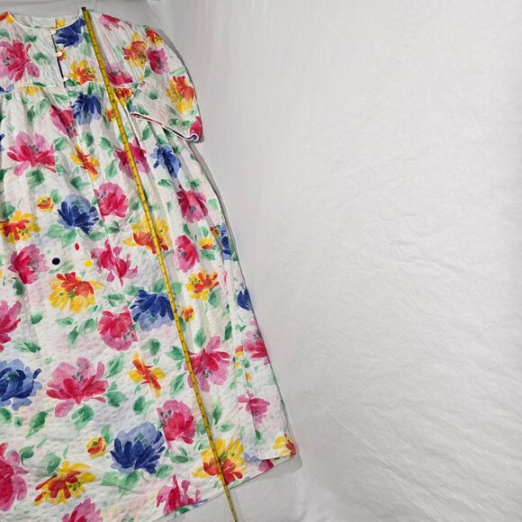 USA Vintage 70's Cottagecore Multicolor Floral Maxi Dress by MISS ELAINE Size XL - Picture 14 of 17